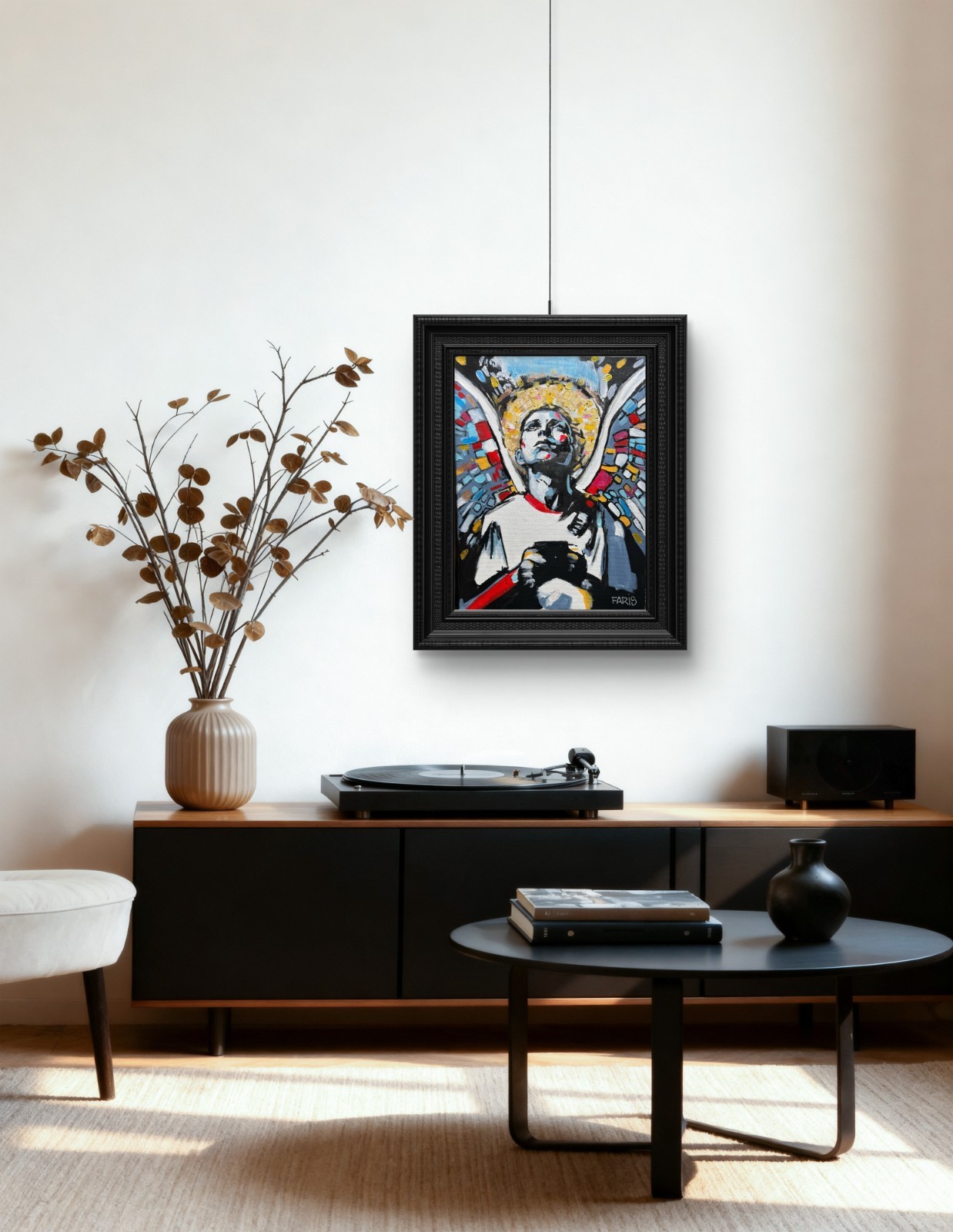 Faris 12×16 Original Modern Abstract Acrylic on Canvas – Messenger – Becoming