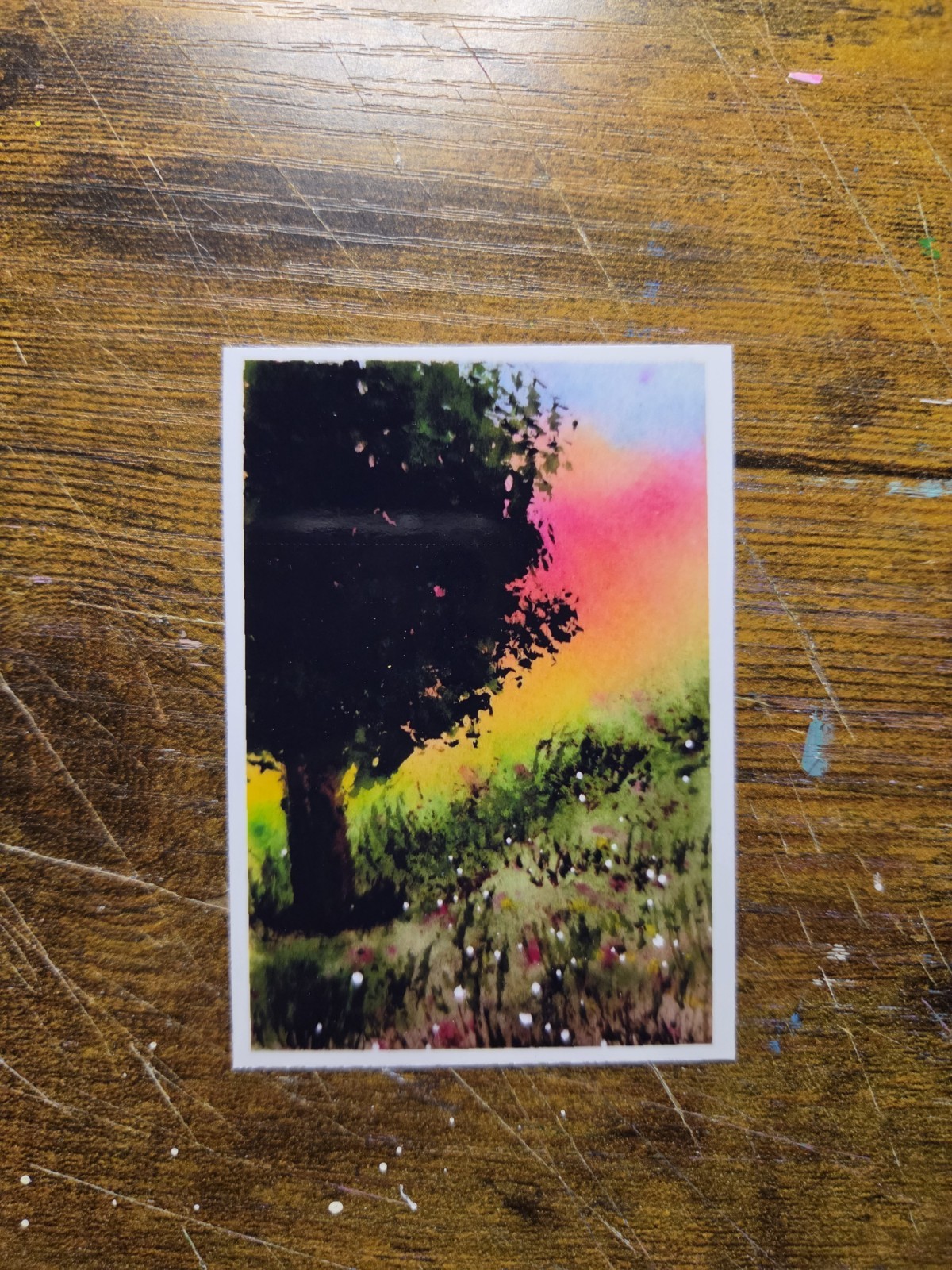ACEO *Art Print Original Watercolor Sunset 2.5×3.5