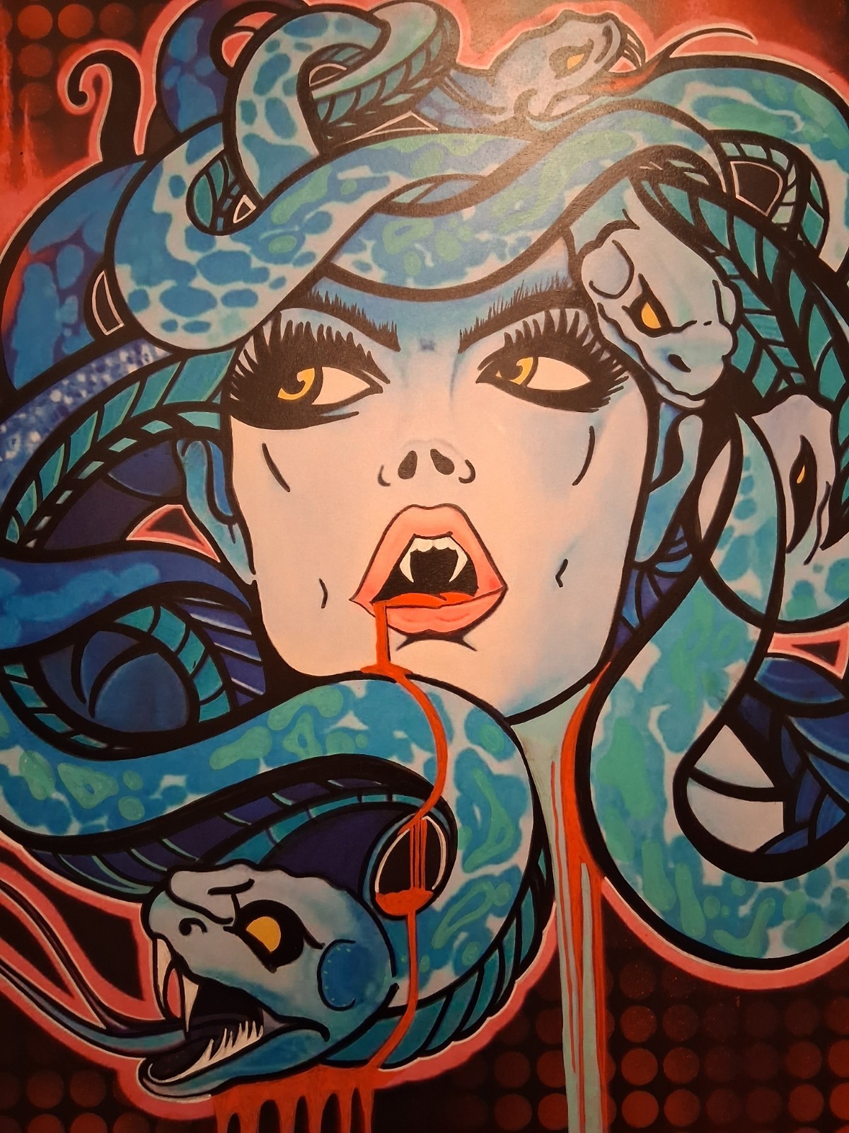 Original Medusa Painting – 30 x 40 Inches – Hand Painted Original Canvas