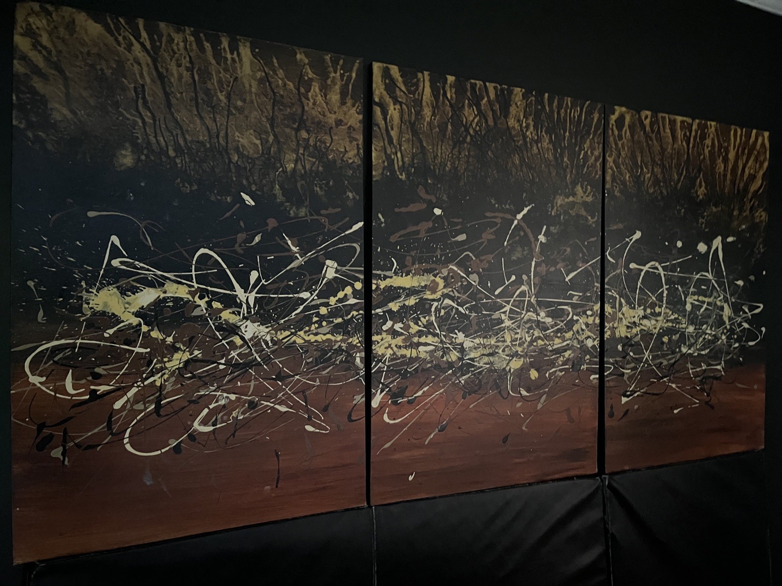 Jackson pollock Style Painting Hand Painted And Signed By Artist Maitreyii
