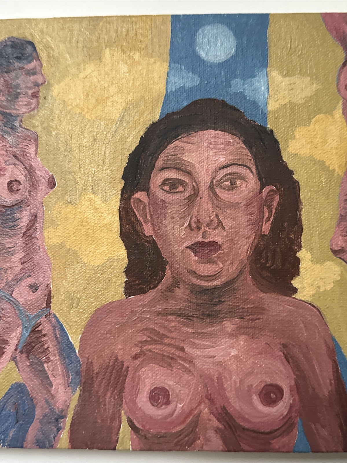 Jose Lozano Painting Mexican Chicano Art Woman Women Portrait Modernist Vintage