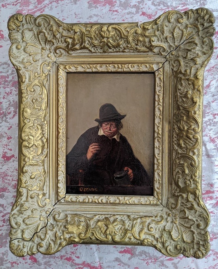 D’après Adriaen VAN OSTADE (1610-1685). Huile sur Panneau XVIIe siècle. Tableau