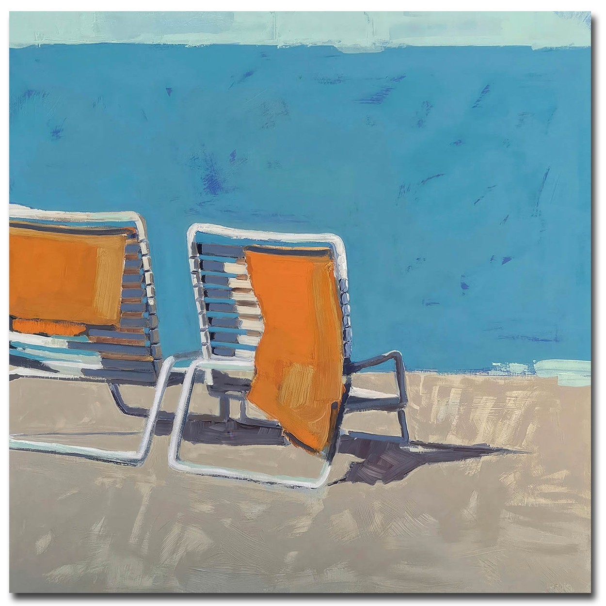Orange Towels by Julia Foug Gallery-Wrapped Canvas Giclee Art (30 in x 30 in)