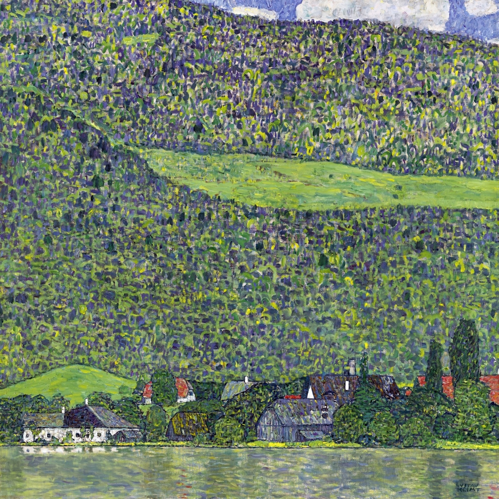 Gustav Klimt Litzlberg on Aattersee Reproduction – Giclee Canvas/Paper/Stretched