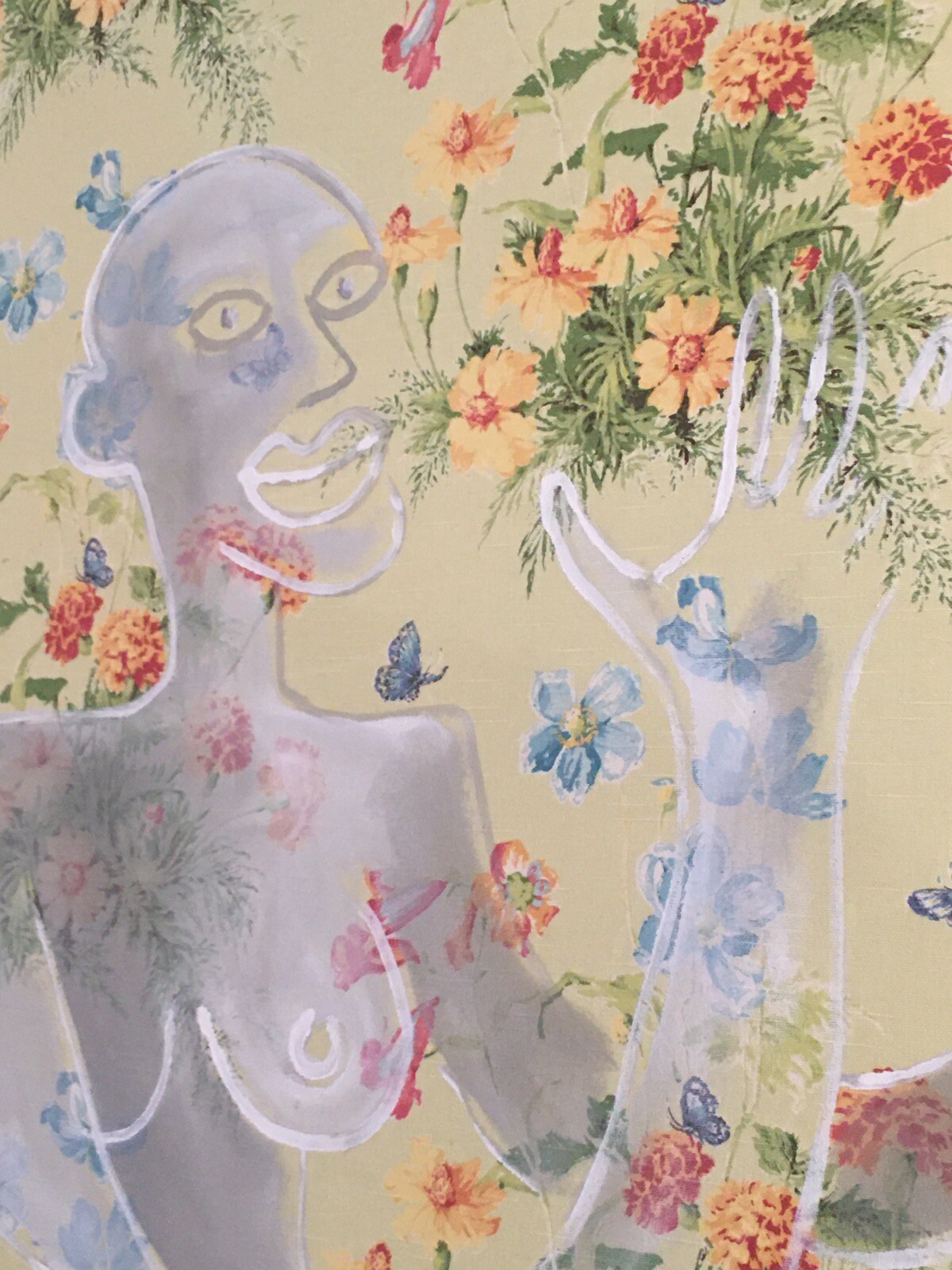 Alexander Kaletski 1998 Signed “Summer Dance” Wallpaper Heroes 50” W x 64” L