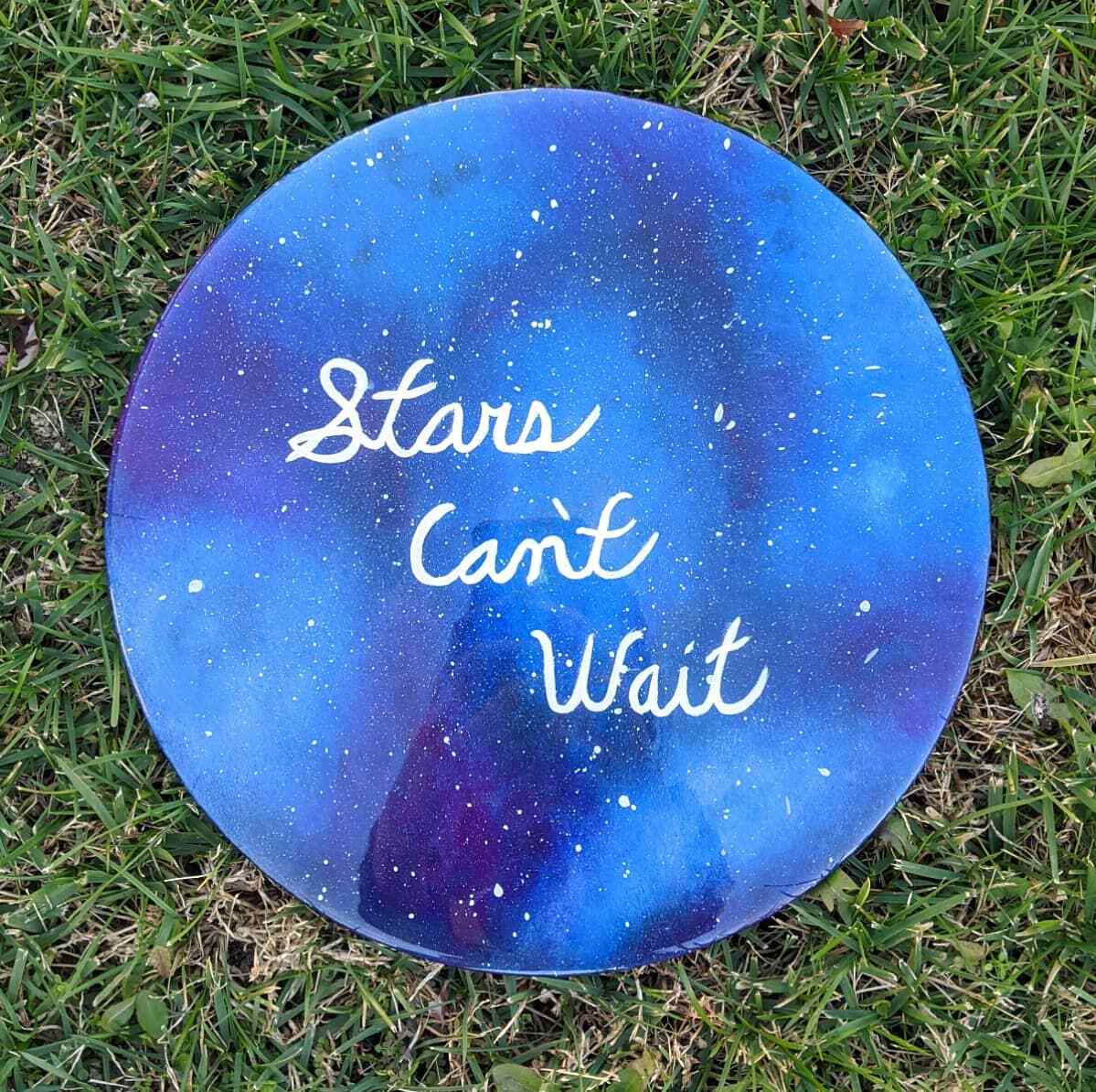 Resin Galaxy Wall Art | «Stars Can’t Wait» Wall Art | Galaxy Art