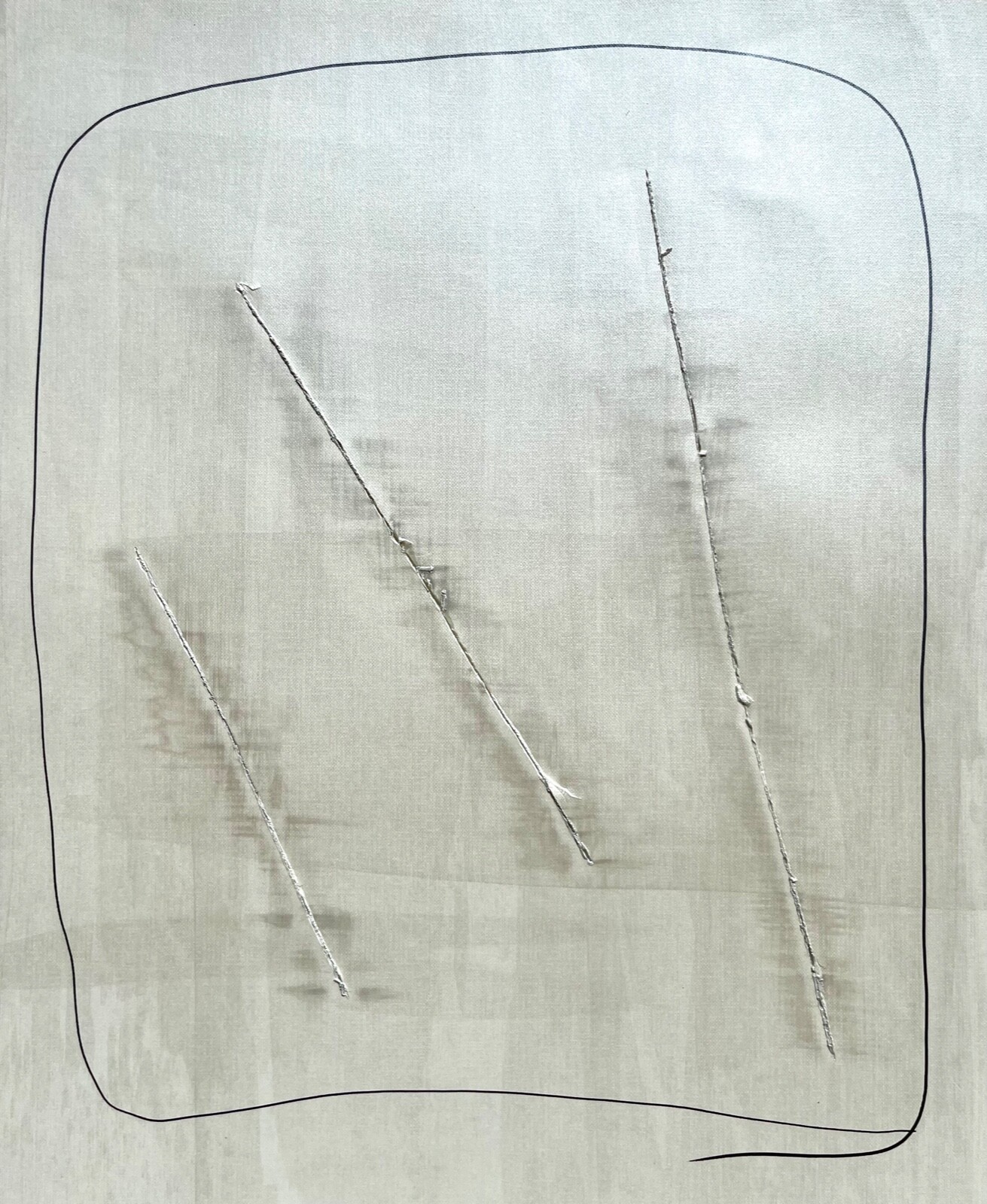 MODERN MINIMALIST PAINTING BLACK AND WHITE