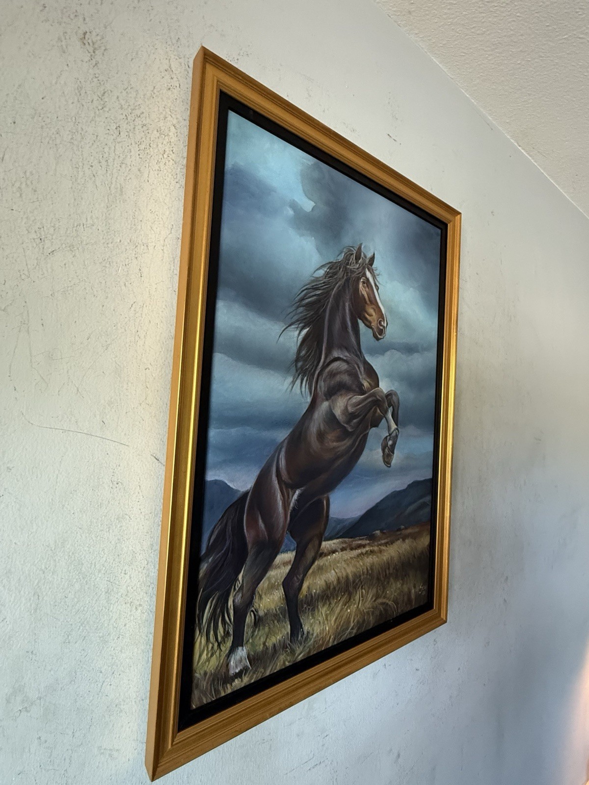 BRUCE STOLL WILD STALLION HORSE IMPRESSIONIST OIL PAINTING WESTERN EQUESTRIAN