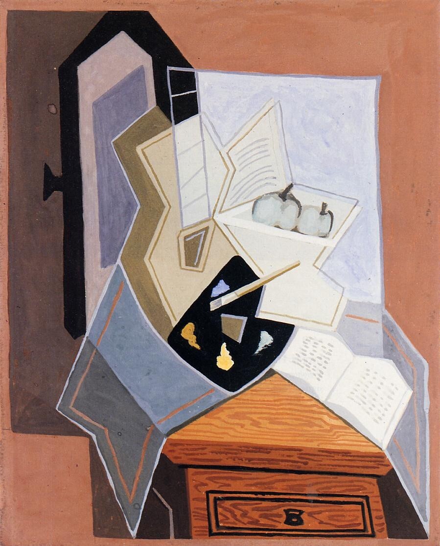 Oil painting Still-Life-at-the-Open-Window-1925-Juan-Gris-Oil-Painting abstract
