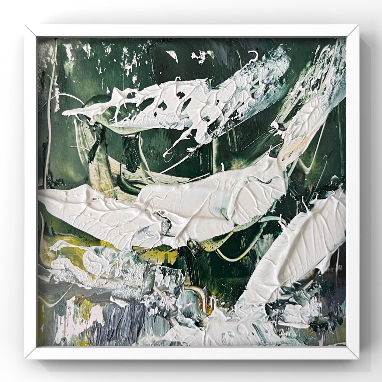 Nordic Atlantic Coast near Bergen Norway, Textured Abstract Ocean Oil Painting