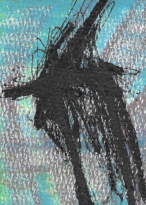 ACEO ATC CARD «Abstract 68» REASOR Original Abstract Painting 2.5×3.5