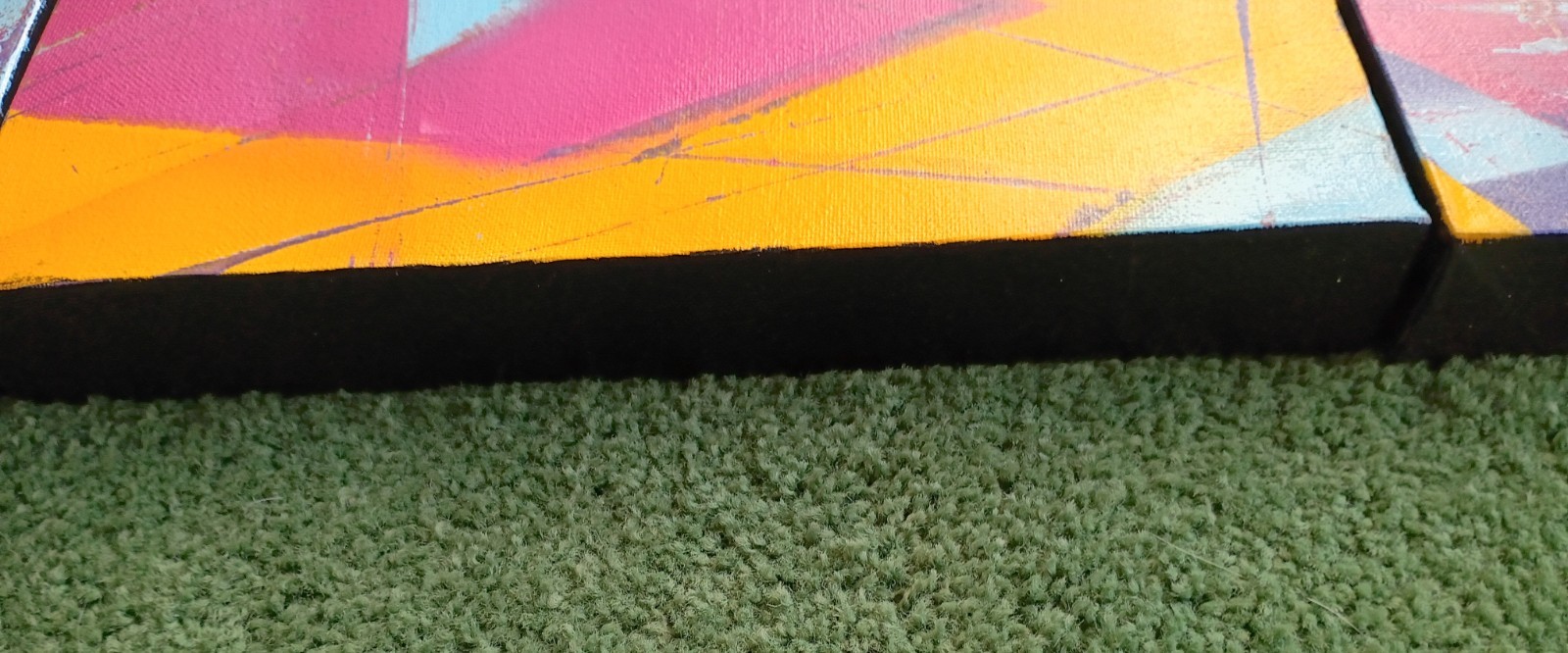 A.E.M. Original Abstract Art «Fusion Flash» Spray Paint Triptych Fine Art