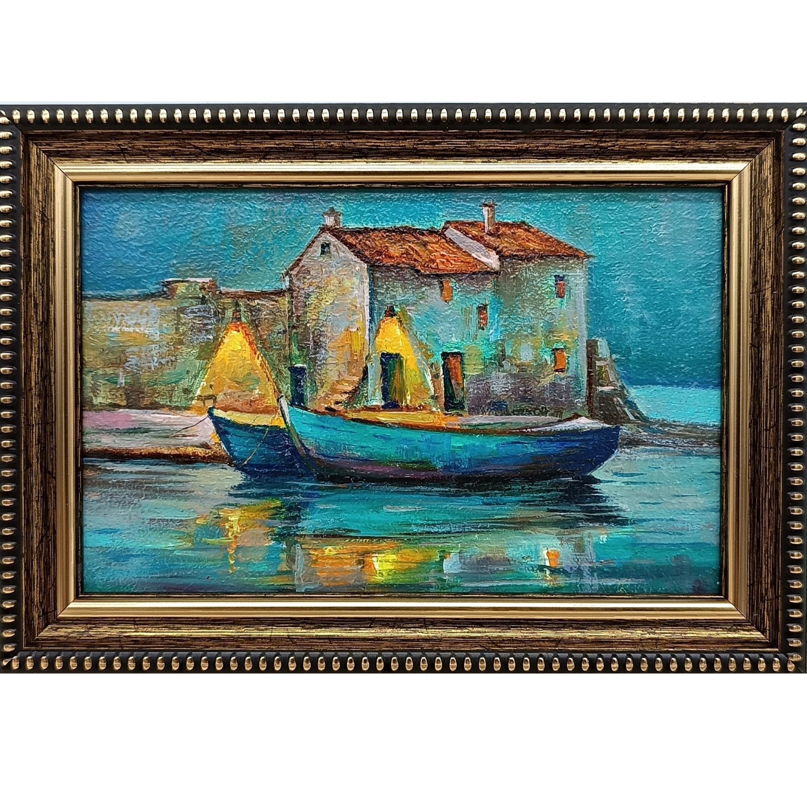 Seascape oil painting Original Art Impressionism Realism painting 6×4 inches