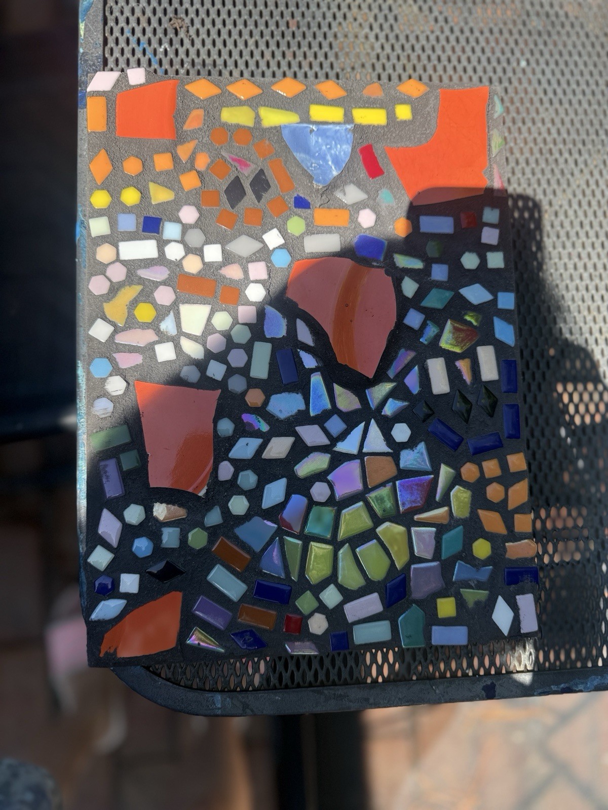 mosaic art by Melissa Bollen Abstract Tiles Orange Multicolor Contemporary Art