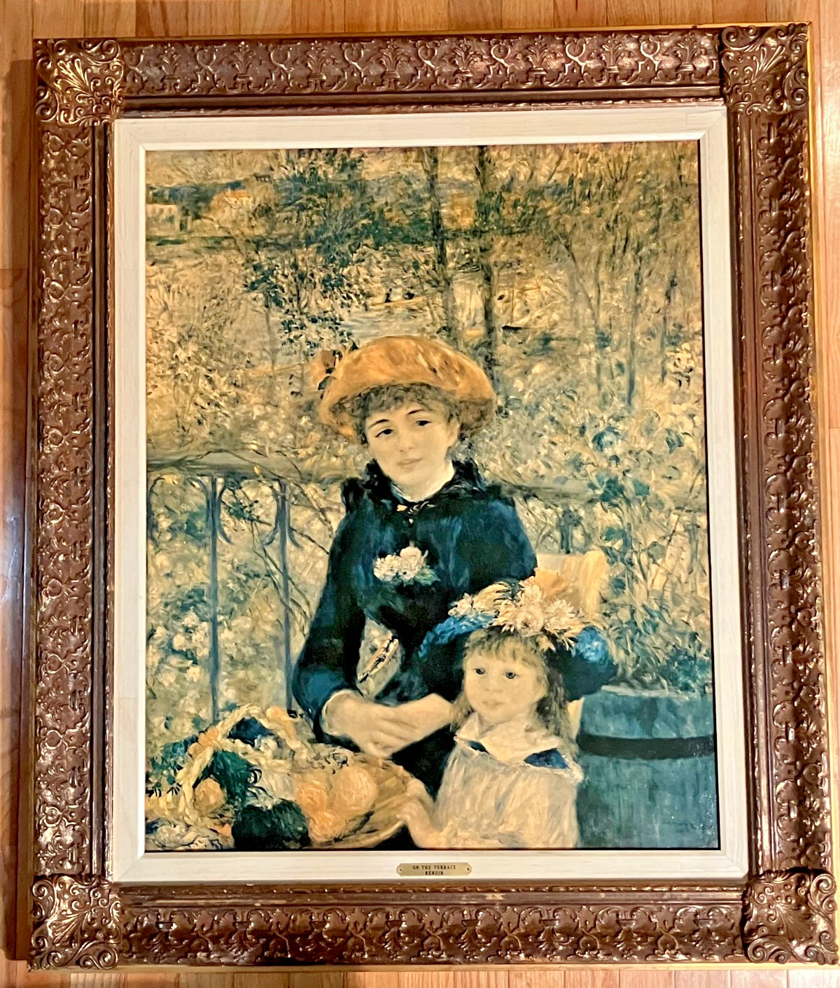 Two Sisters On the Terrace RENOIR Framed Oil Painting Canvas Windsor Wall Art IL