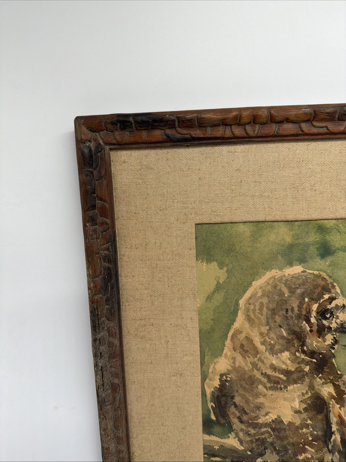 E Engelbert Schoner Signed German Impressionist Pair Owls Forest Listed Artist