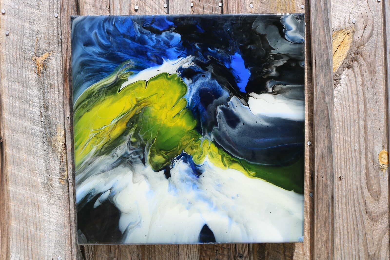 Original Art For Sale by Artist-Acrylic on Canvas-Epoxy Resin Finish-16×16