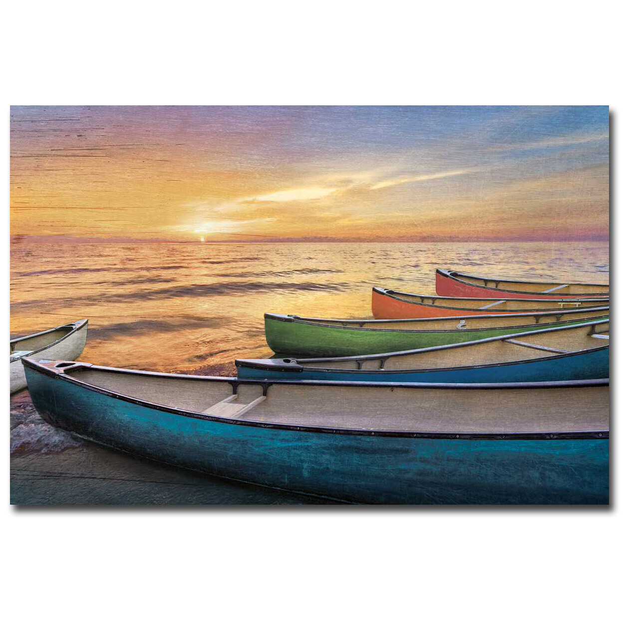 Rainbow Armada Gallery-Wrapped Canvas Giclee Artwork (24 in x 36 in)