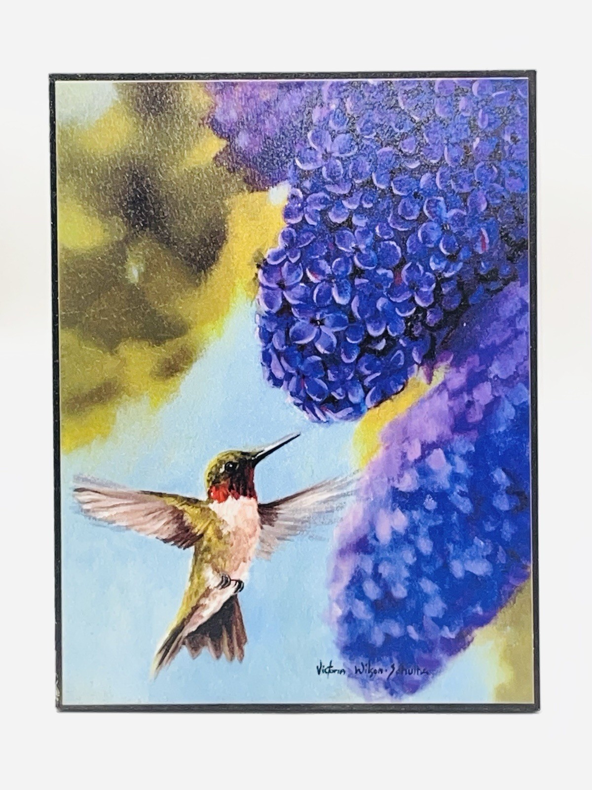 Victoria Wilson-Schultz Hummingbird Florals 12″ x 9″Painting/Print Plaque Art