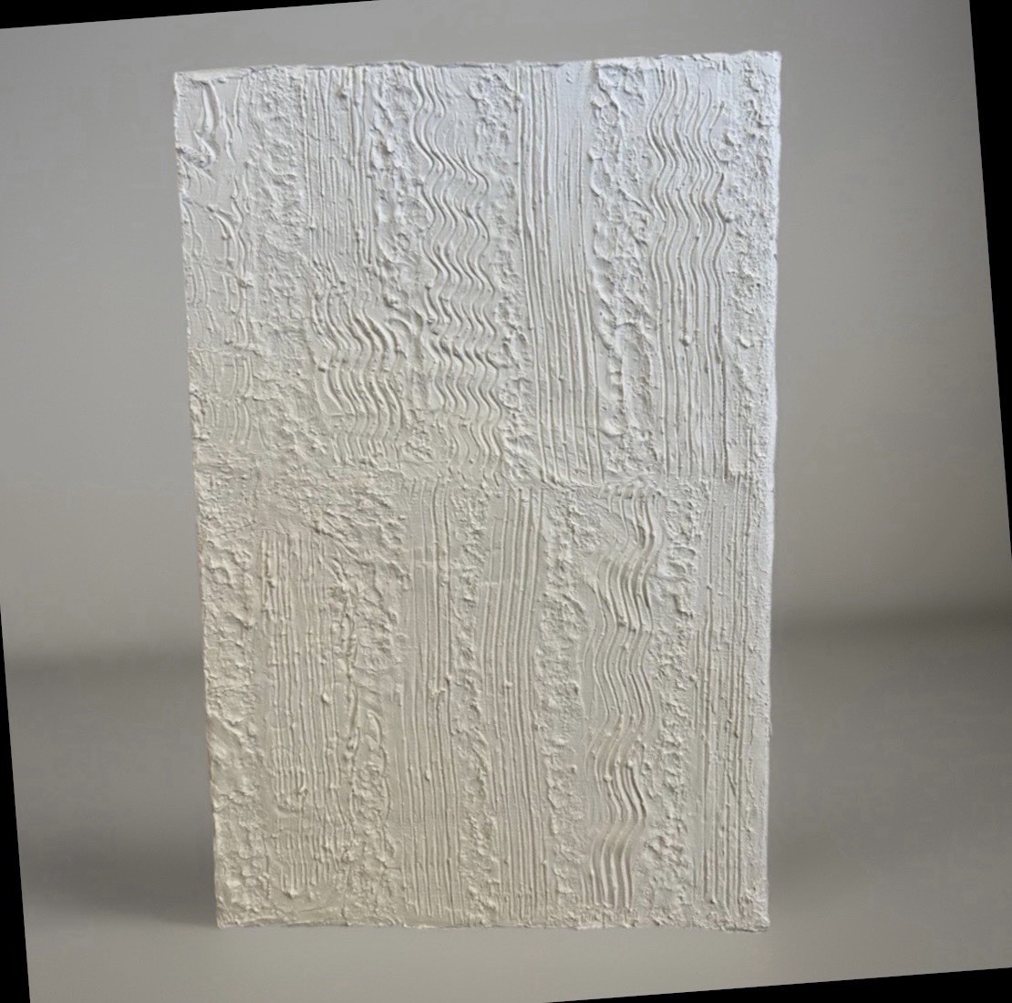 Textural 3D Industrial Minimal Art Sculpt Painting «Strands» – 24”x 16” x .5”