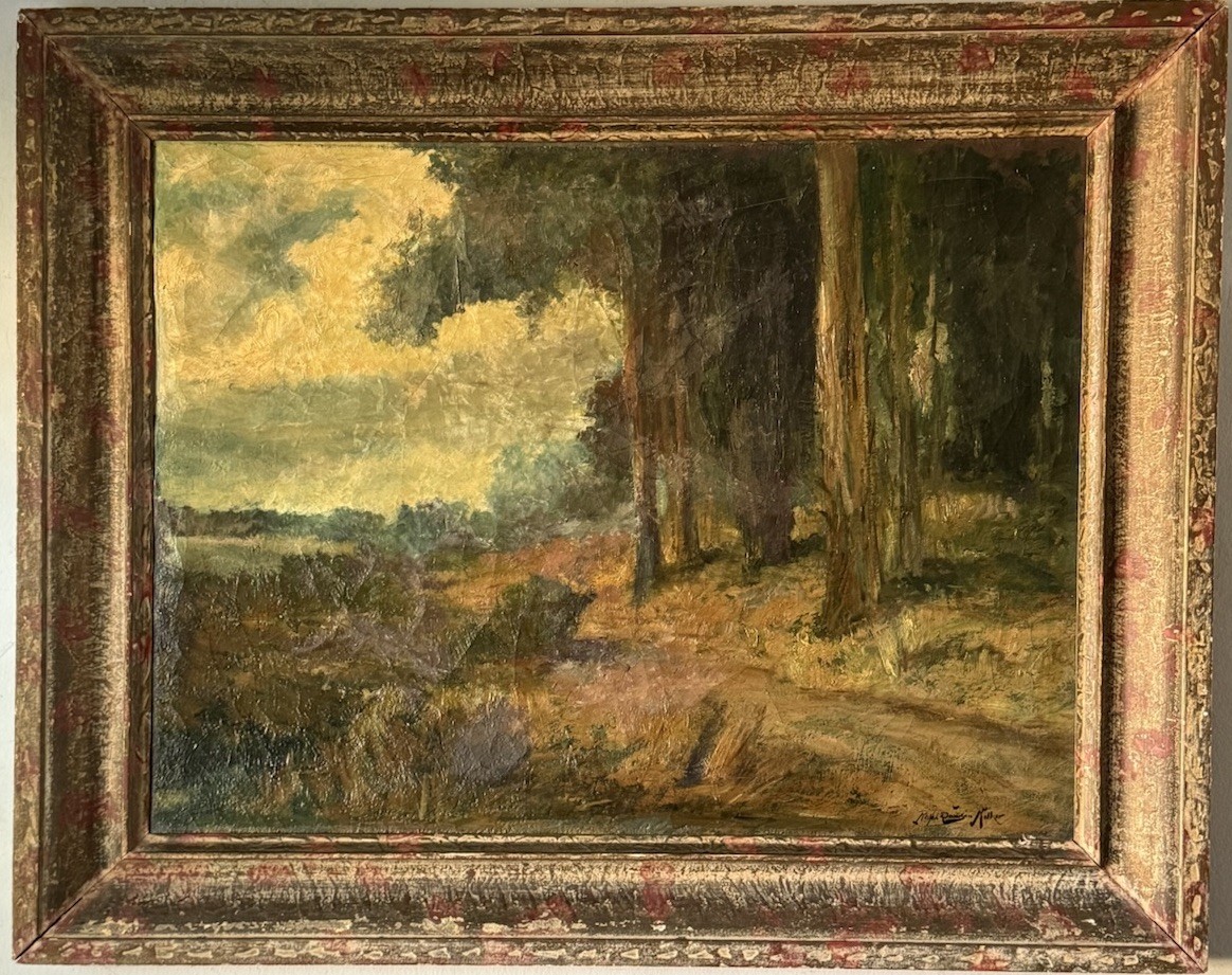 RALPH DAVISON MILLER ANTIQUE 19TH CENTURY CALIFORNIA LANDSCAPE OIL PAINTING OLD