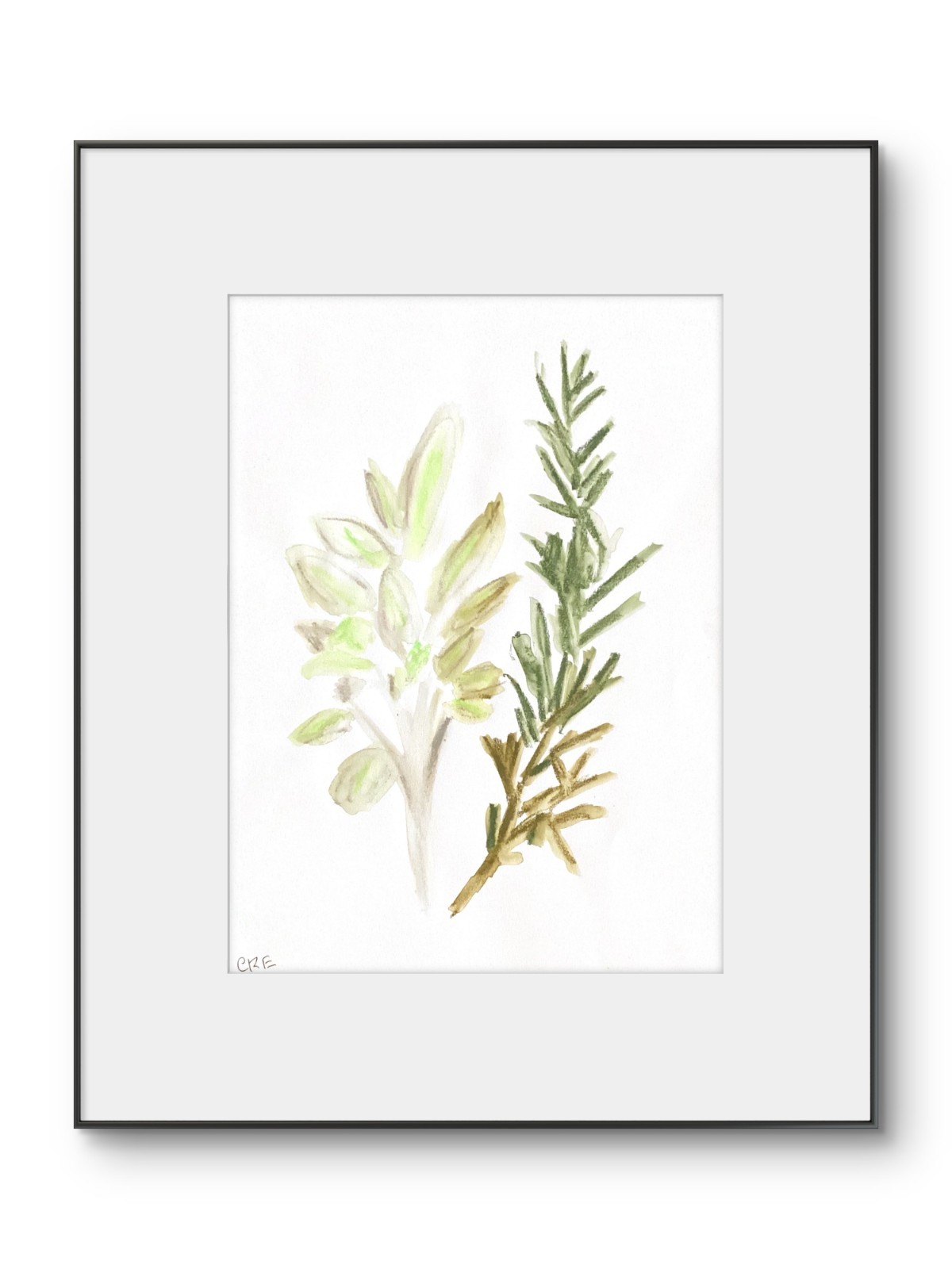 Colorful Leaves Plant Botanical Art Modern Original 11 x 14 Paper