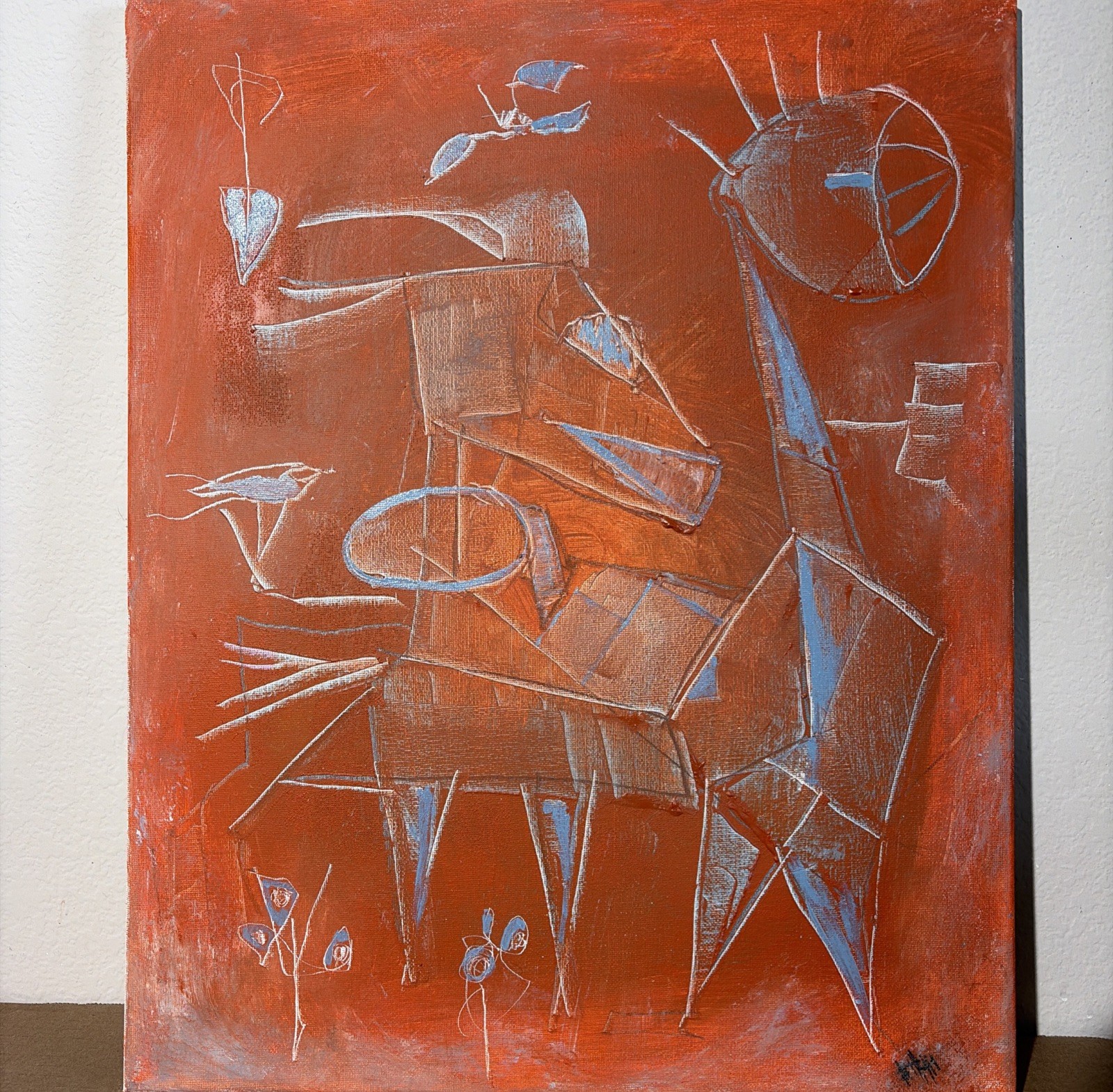 Beto Mejia Original Modern Abstract Expressionist Figures Art Painting Canvas