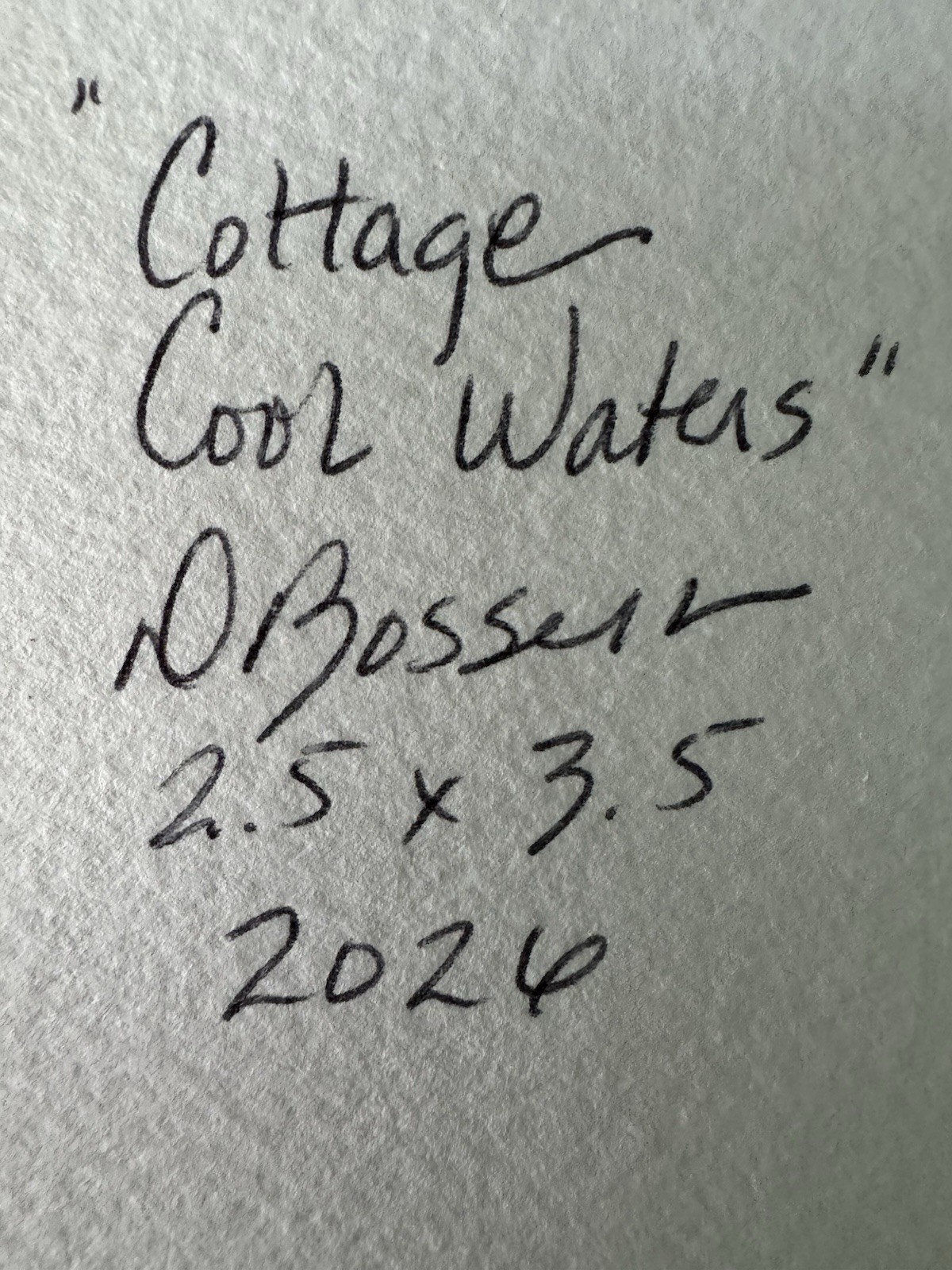ACEO “Cottage Cool Waters” Watercolor By DBossert Features Landscape With Water