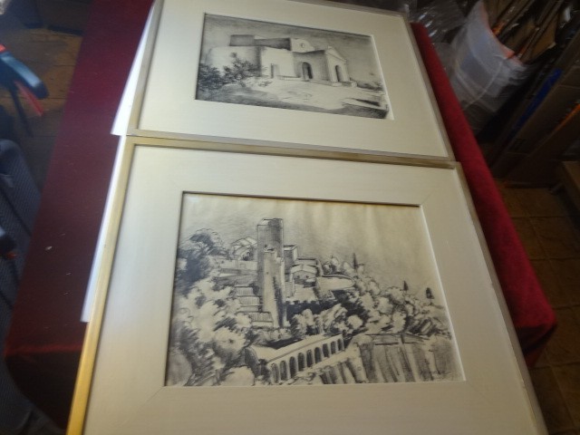 ALBERT BYRON OLSON…..1885-1940….COLORADO…….2 PENCIL DRAWINGS