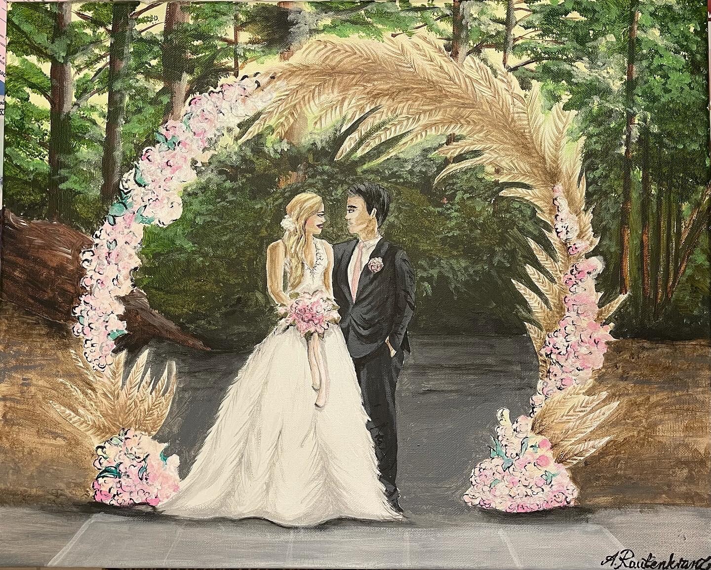 Beautiful Custom Wedding Painting From Photo Hand Painted Seller Is Artist
