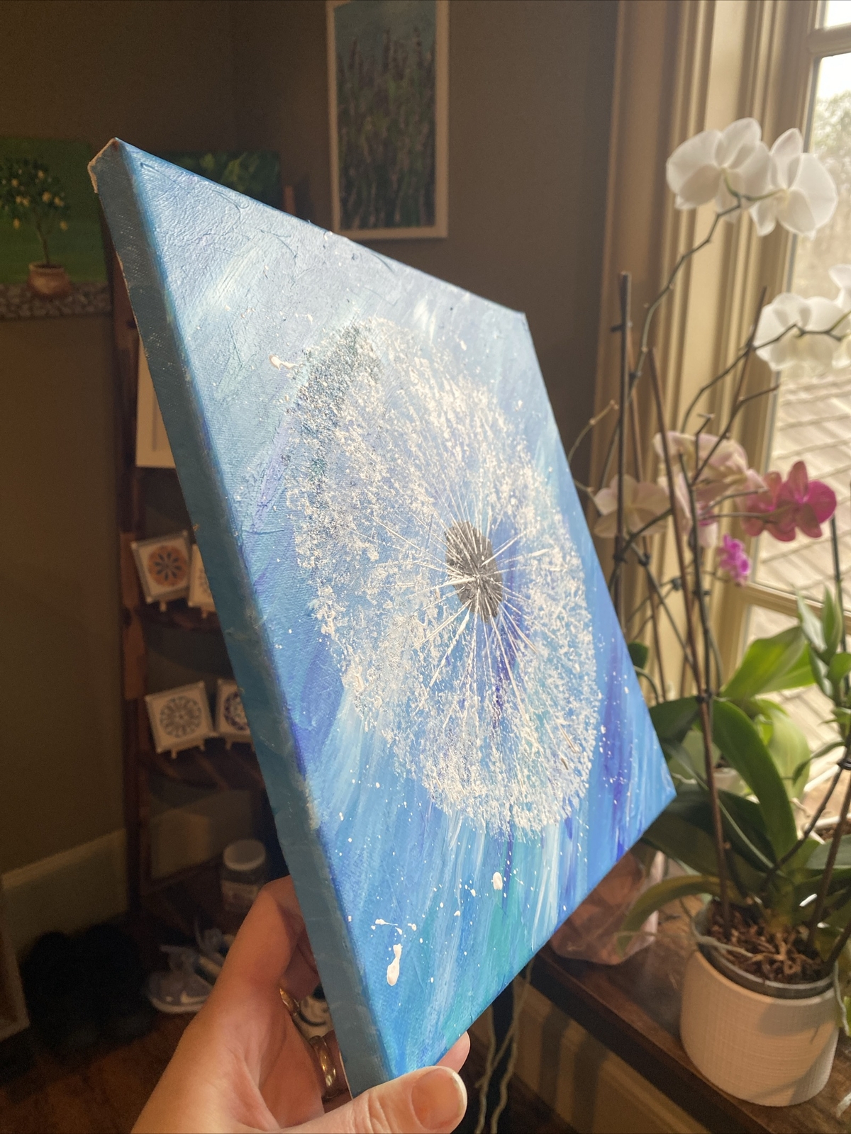 Dandelion,Original Painted On Canvas,Abstract,12/12