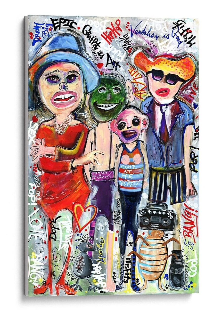 30×48 Original Painting, Graffiti, Pop Art, Figurative, Portraiture, Wall Art