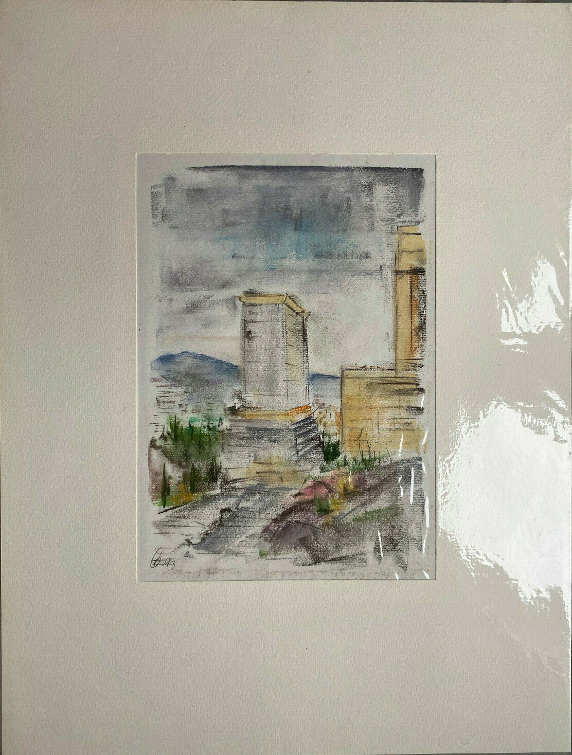 Franz Ehmke *1928 -2018 Greece Athens Acropolis Column Stone Signed