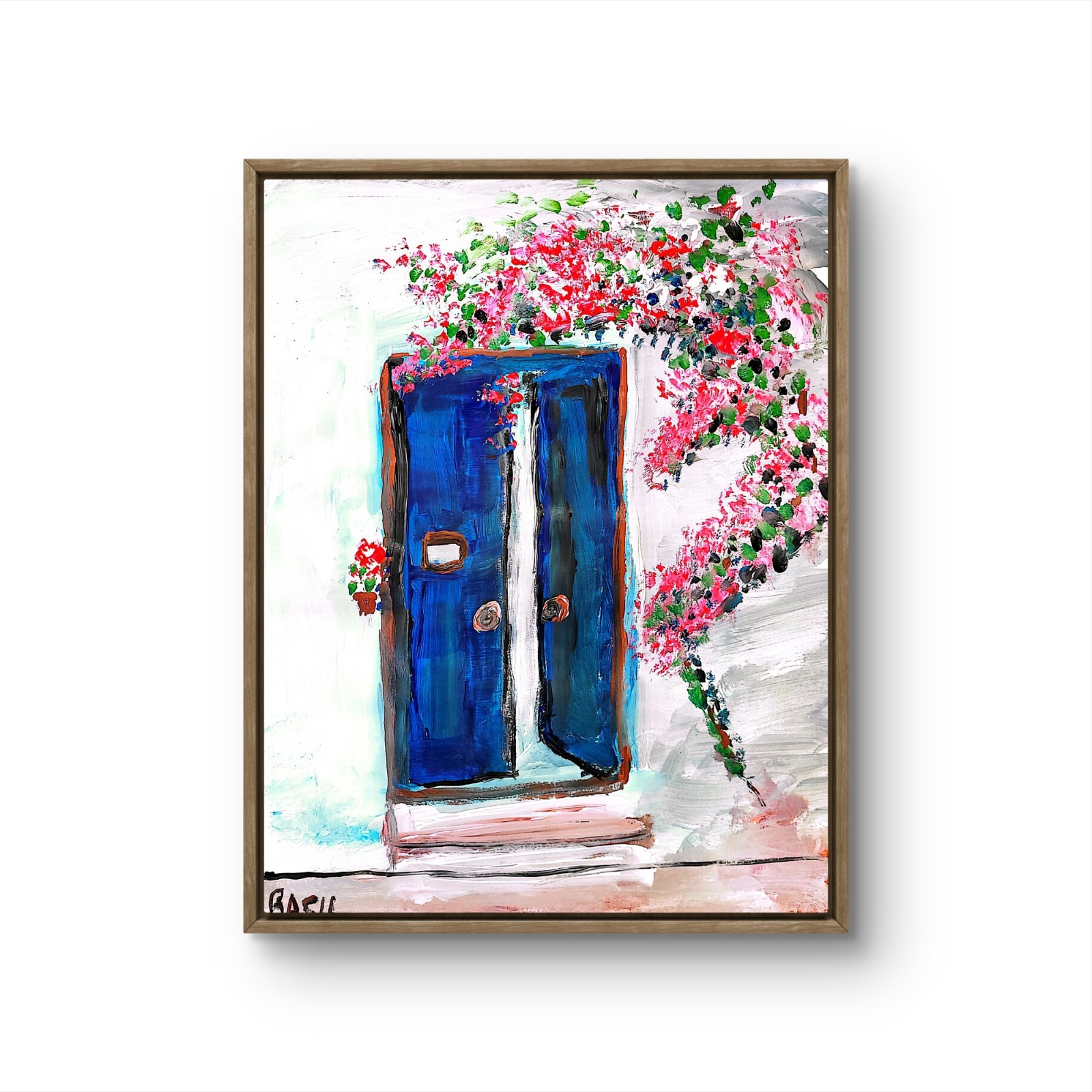 Through The Door Figurative Abstract Expressionist Art Painting