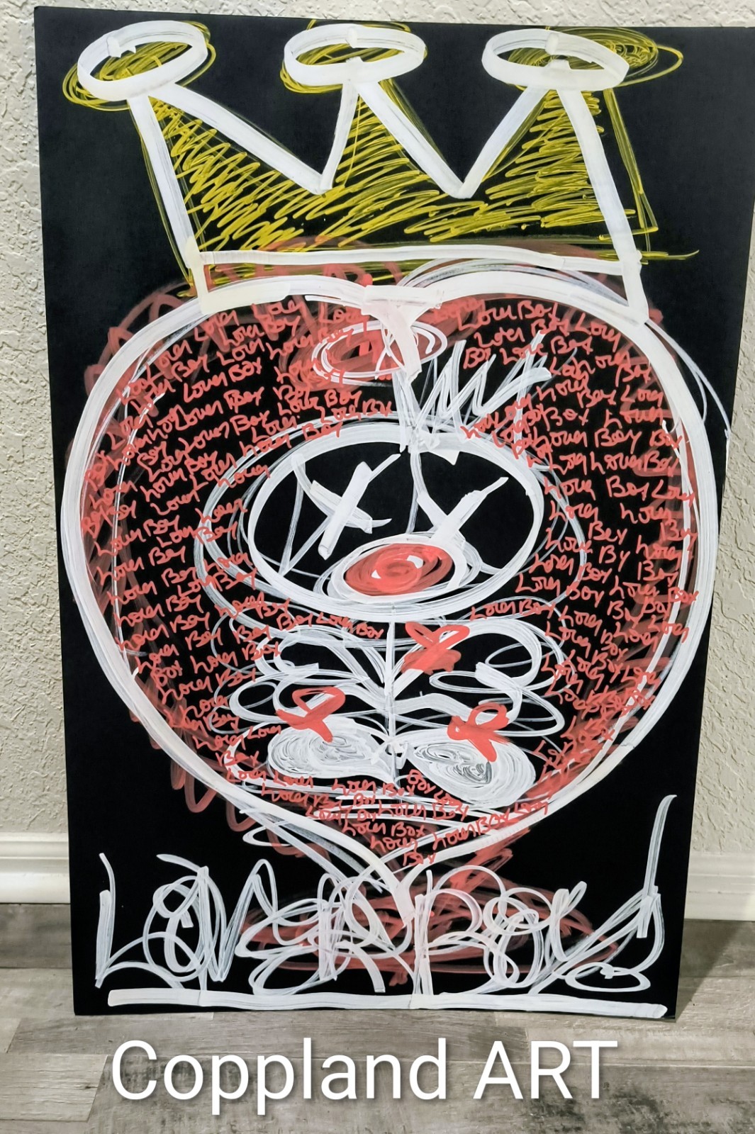 Trey Coppland, Lover Boy Abstract Acrylic Painting, 20+30 in, 2026, Signed