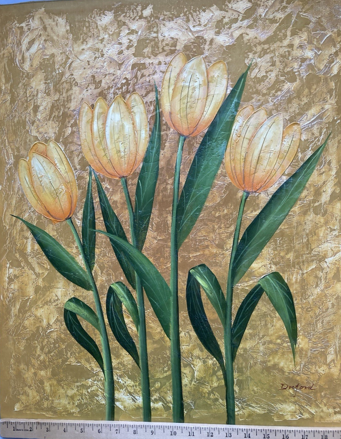Original Oil Painting – Yellow Tulips