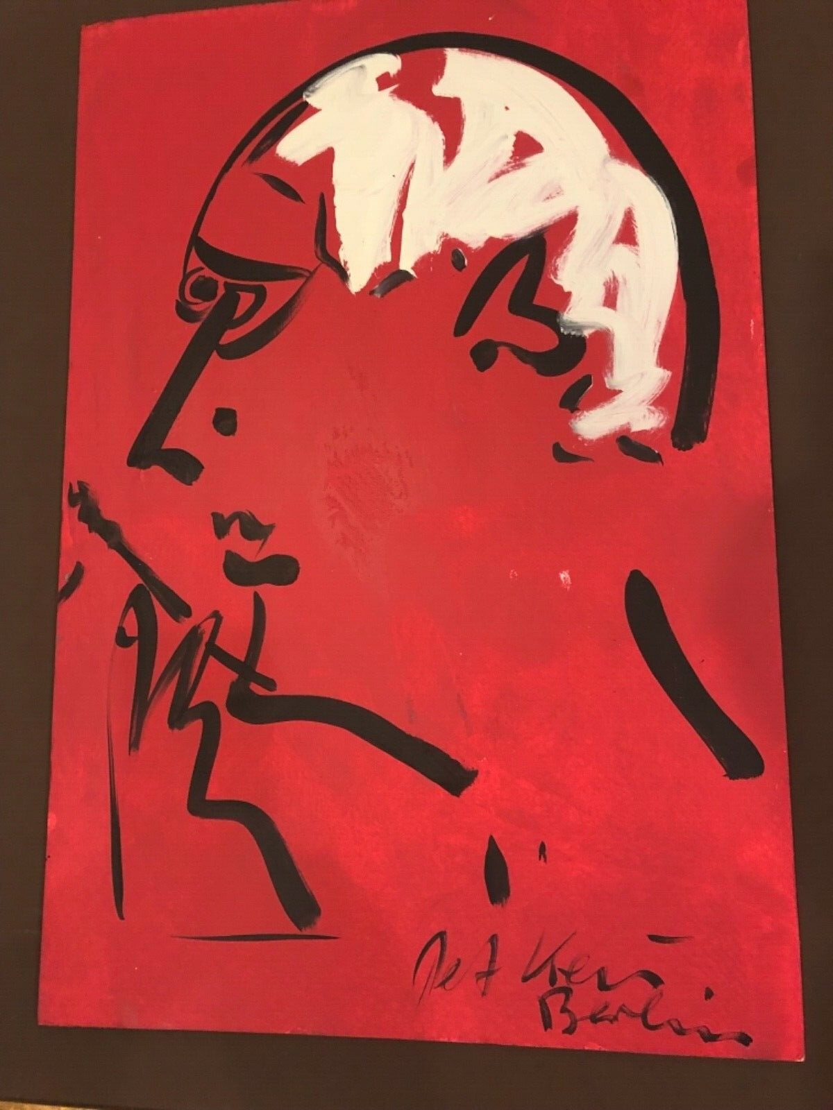 Rare Peter Keil Red Period Abstract Berlin Profile 2018 Modernism Expressionist
