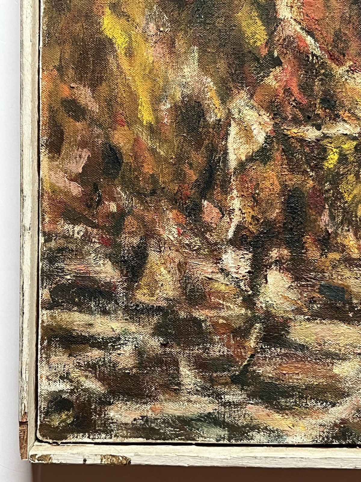 60s 70s Expressionism Oil Painting Architecture Glasgow Scotland Doorway Signed