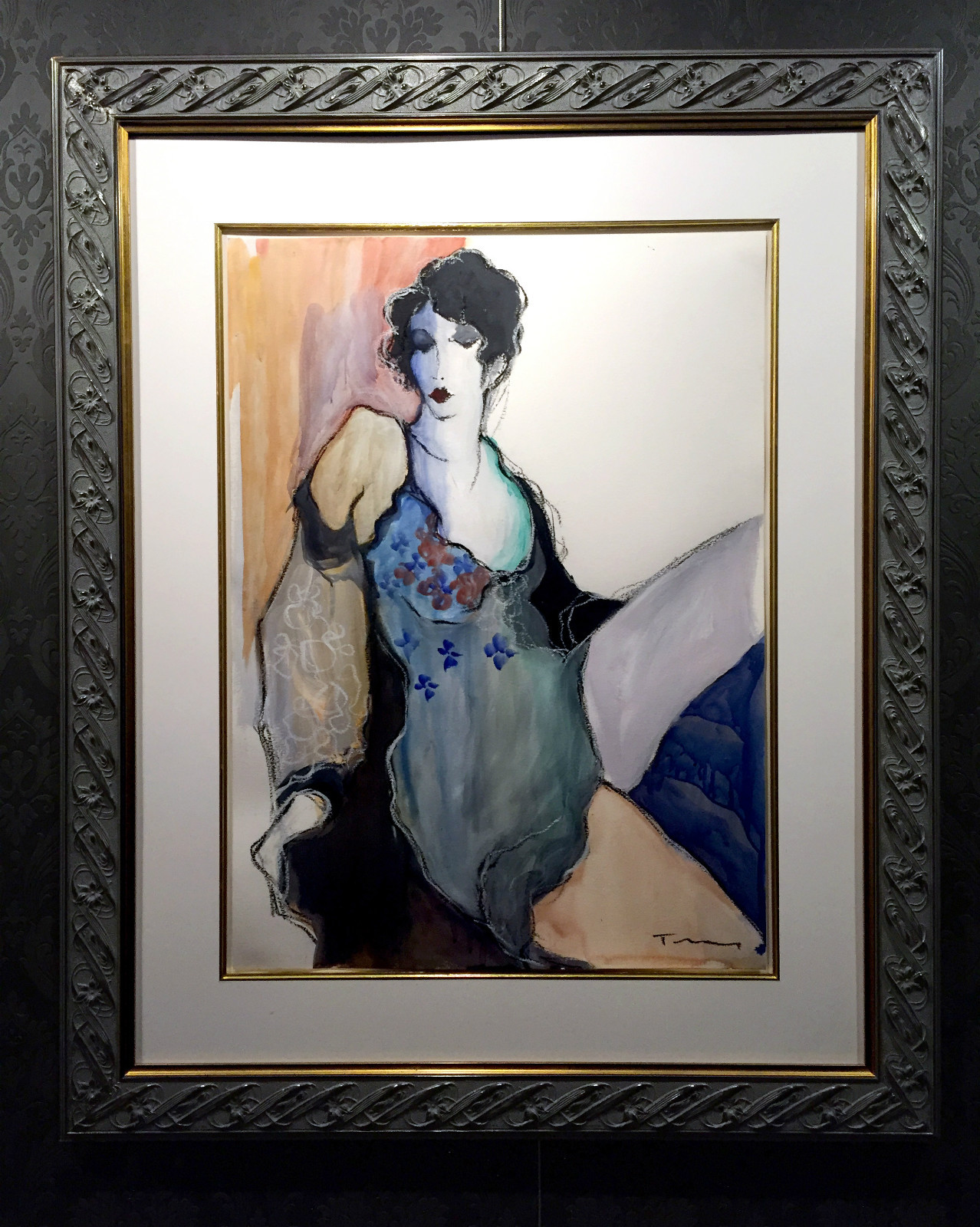 Itzchak TARKAY «SEDUCTION» ORIGINAL PAINTING 1996, Original COA PARK WEST