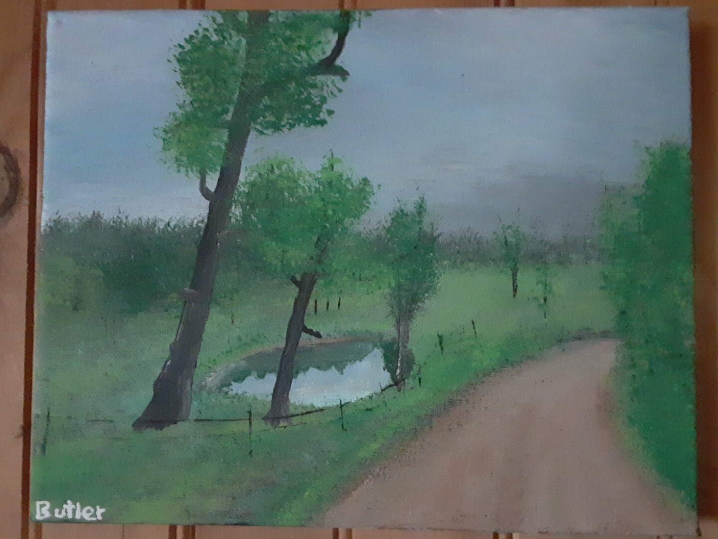 Fulton County Arkansas 8×10″ Canvas Acrylic Painting Signed By Artist Leland…
