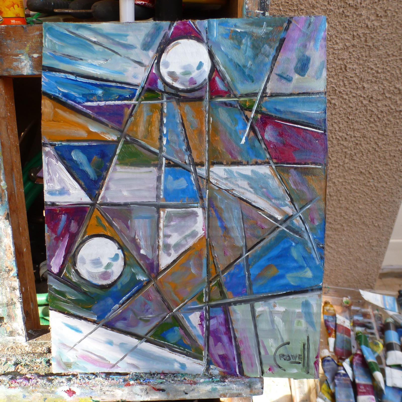 A SPECIAL PURPOSE new card panel Art original 8×10 oil painting by Crowell