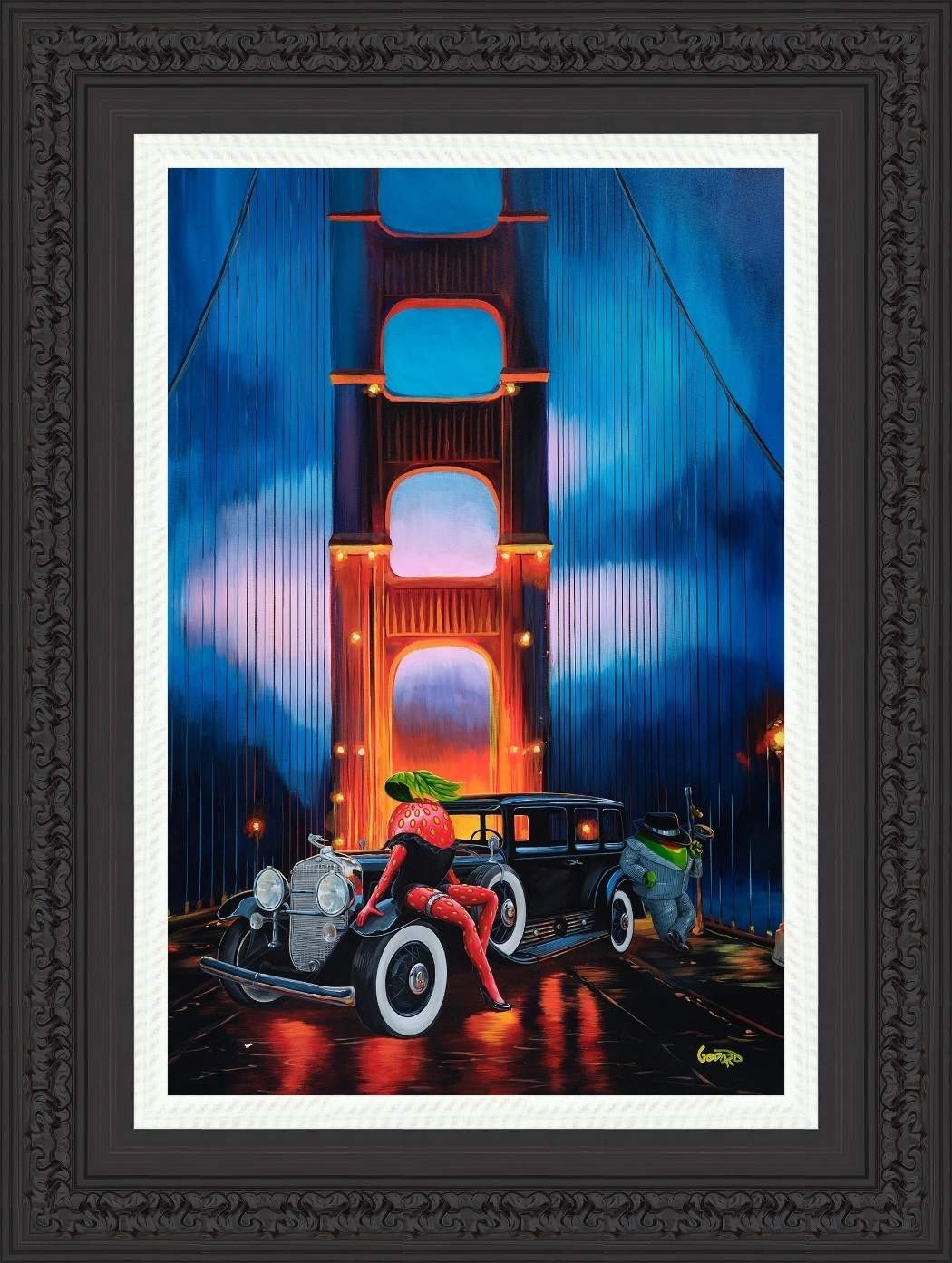 NEW Michael Godard Art «Heat’s Off» Embellished Giclée/Canvas signed COA