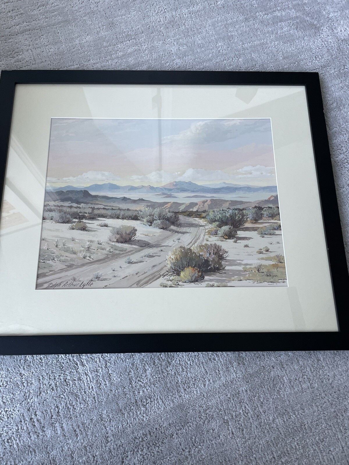Ralph Arthur Lytle c.1940 Palm Springs Desert Landscape. Gouache, Paper