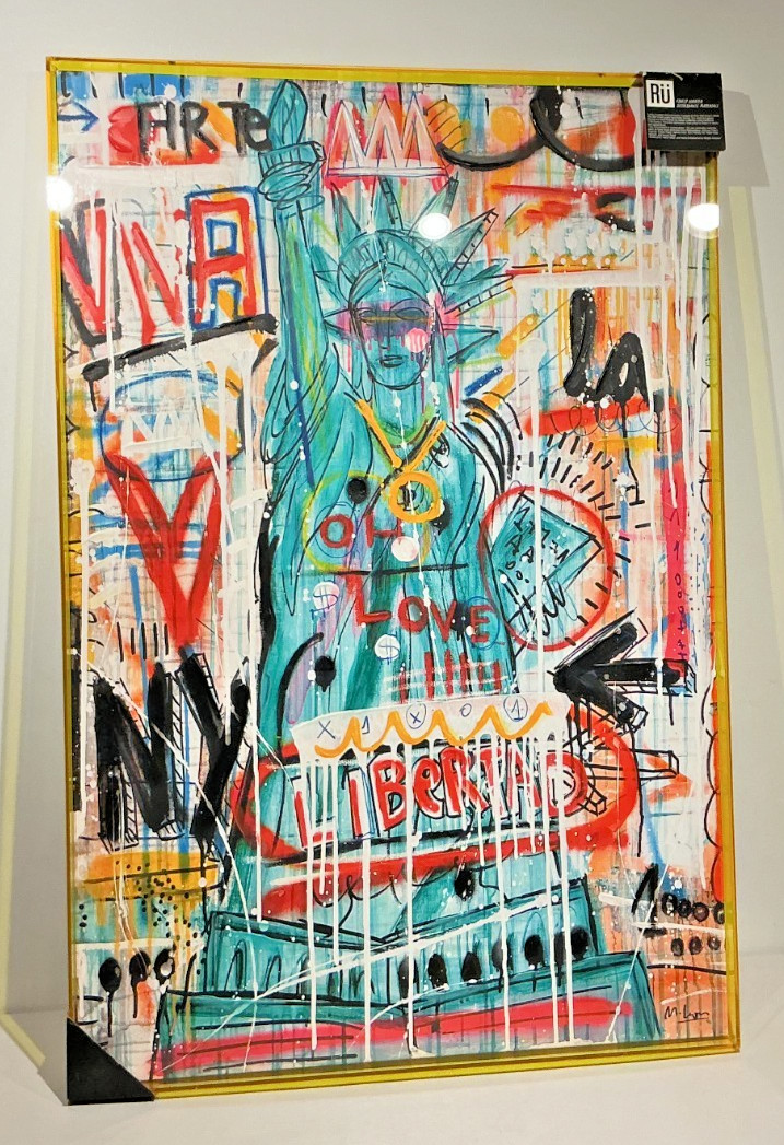 LARGE NEW YORK POP ART LIMITED EDITION PAINTING MERCEDES LAGUNAS GICLEE(NEW)