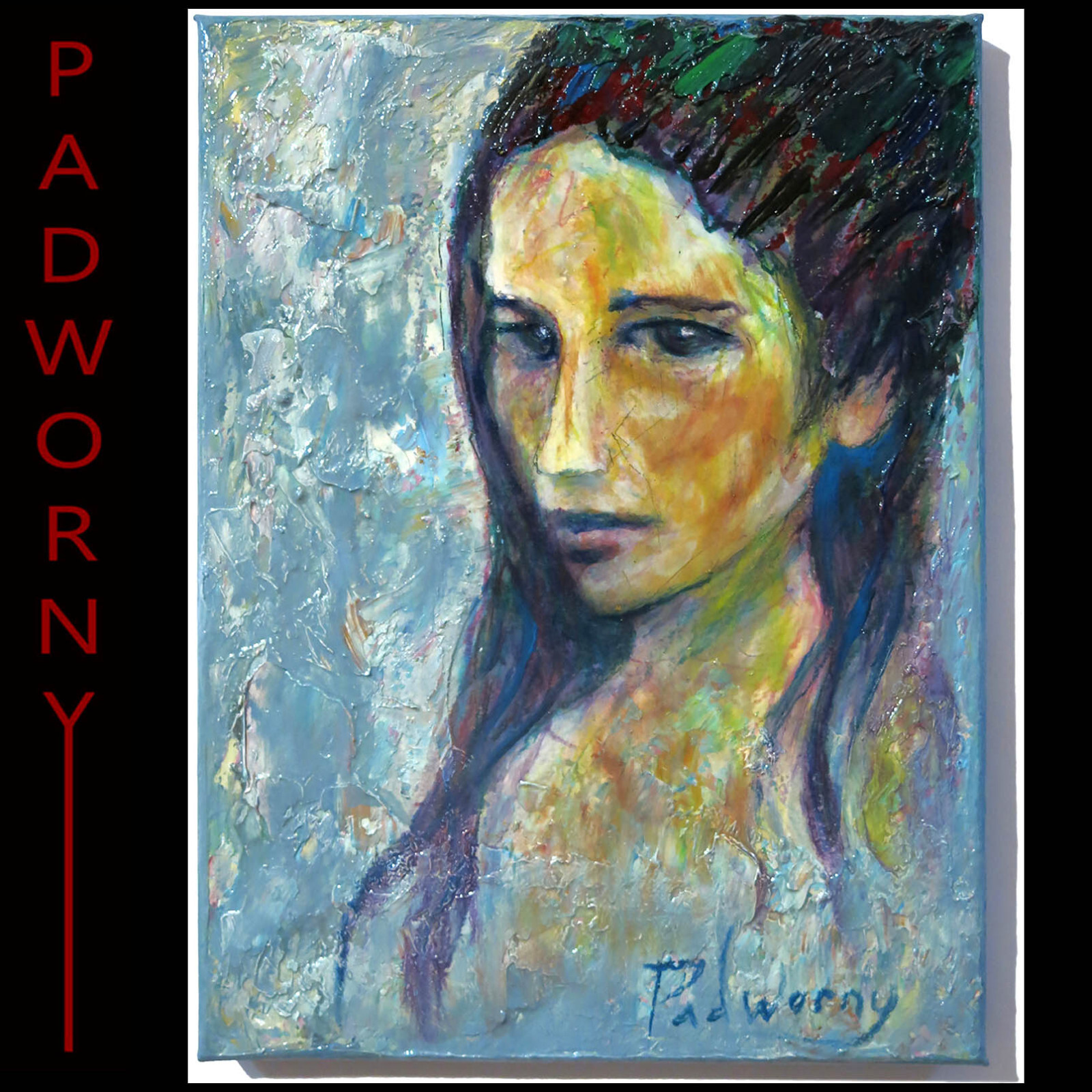 ABSTRACT IMPASTO EXPRESSIONISM POP ORIGINAL█OIL PAINTING ART█SIGNED PORTRAIT NR