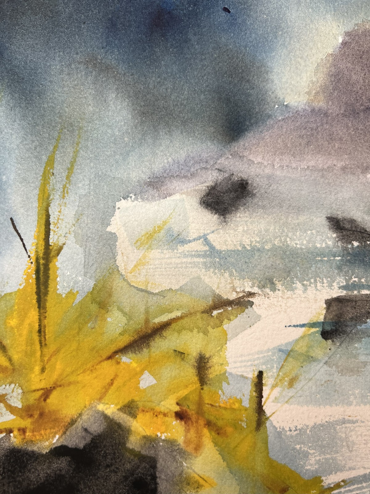 An Inland Waterway–Medium Size Watercolor–Charlotte Hoffman–Mid 20th NY Artist