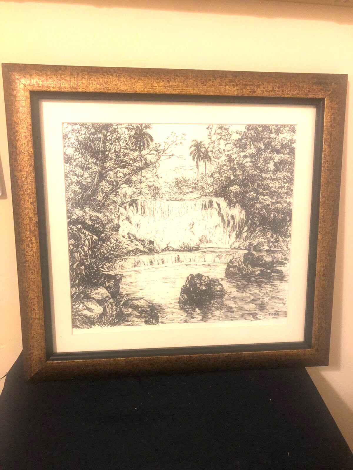 FRAMED LANDSCAPE PAINTING PRINT BY TEOK CARRASCO CUBAN- AMERICAN PAINTER