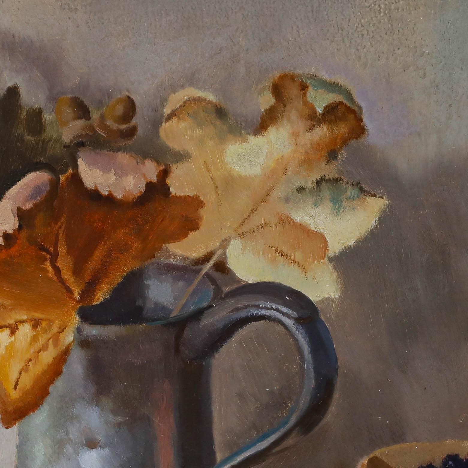 Frederick Dymond (1902-1981)- Framed Oil, Still Life of a Pewter Tankard & Fruit