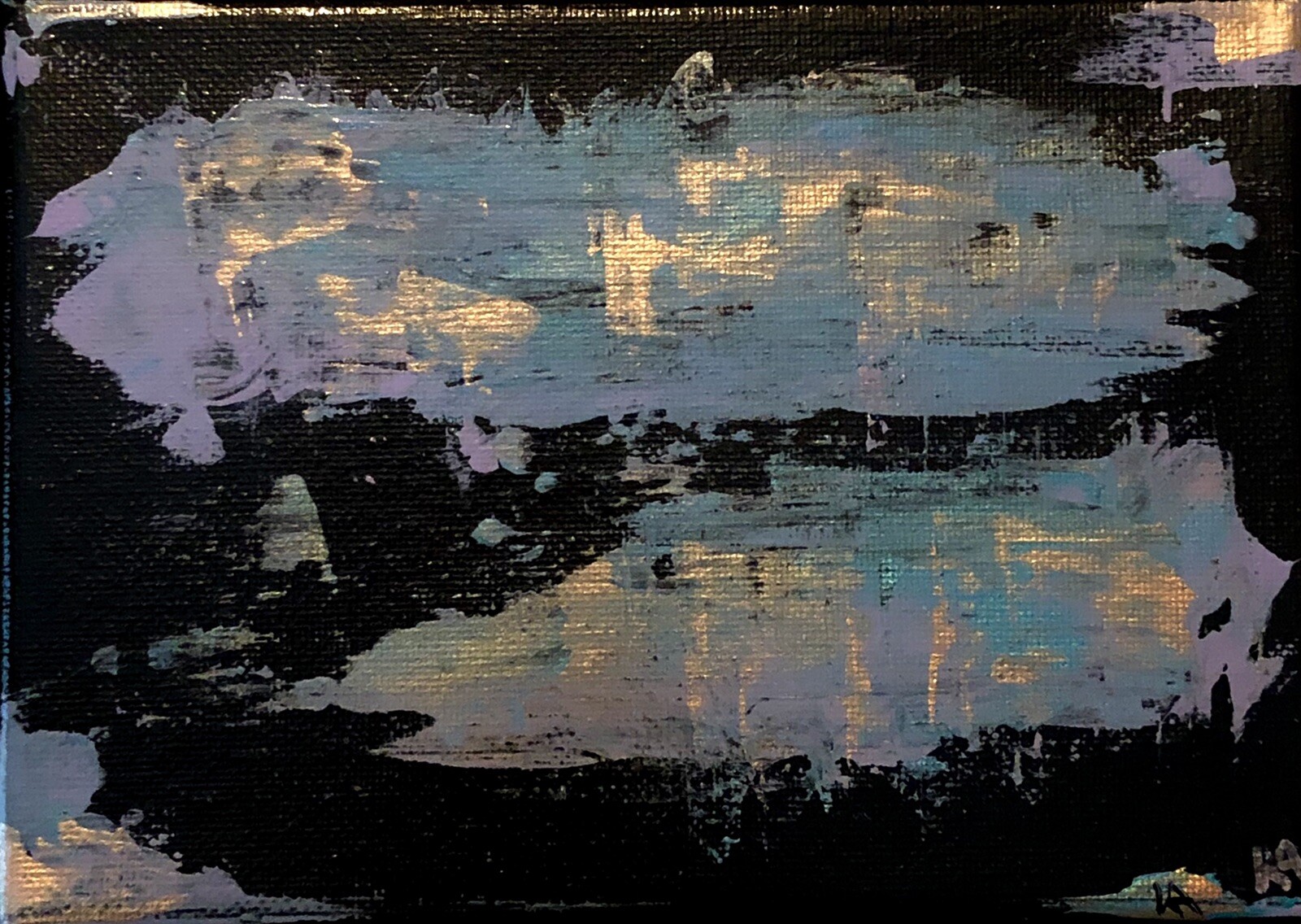Abstract Acrylic Painting On Canvas “Aurora Borealis”