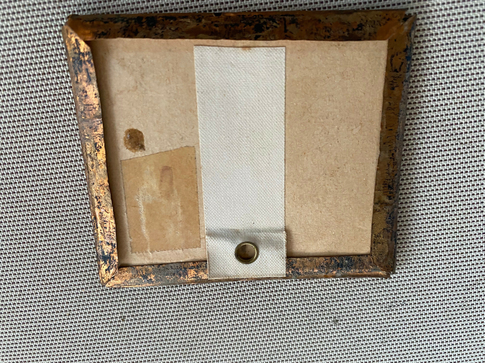 Antique Painting Frame Brass Copper Miniature Victorian House Home in Snow HELP?